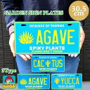 ブリキ看板 かわいい ガーデンサイン サボテン プレート カクタス ガーデニング アメリカン おしゃれ CACTUS AGAVE YUCCA 壁飾り ディスプレ...
