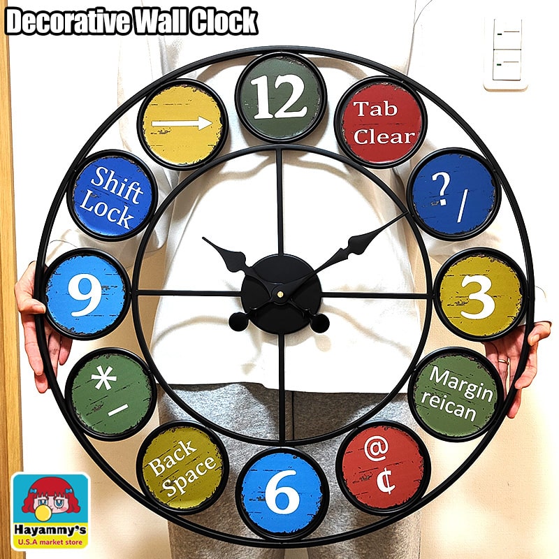 掛時計 大きい おしゃれ デコラティブウォールクロック かわいい レトロ アメリカン 雑貨 大型 壁掛け ..