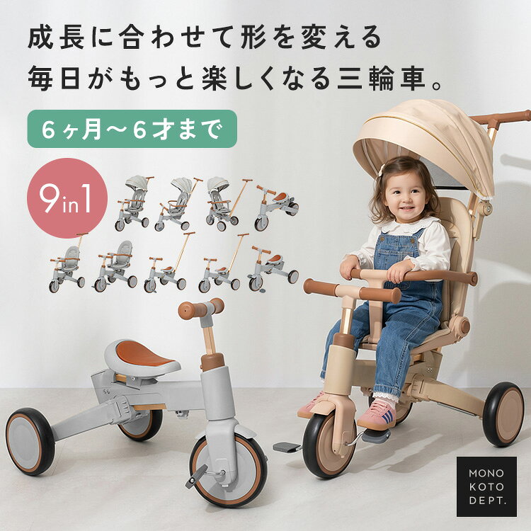 楽天市場】三輪車 手押し棒付き（対象年齢6 - 8ヵ月から）（乗用玩具