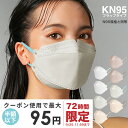 ＼米国N95マスクと同等規格のフラップ型KN95マスク!／ 【 KN95 米国N95同等規格 】 4層構造 平ゴム 日本企画 耳が痛くなりにくい
