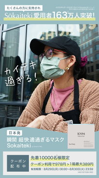 \48時間限り!/先着クーポンで最大1箱389円 8/30(火)23:59まで Sokaiteki®公式 マスク 不織布マスク | Original 51枚 | 立体マスク KN94® 30枚 | 3D マスク プリーツ フラップ 立体 小さめ 【 kn94はN95同等規格 】 KN95 【全国一律送料無料 】 【7日間製品保証】