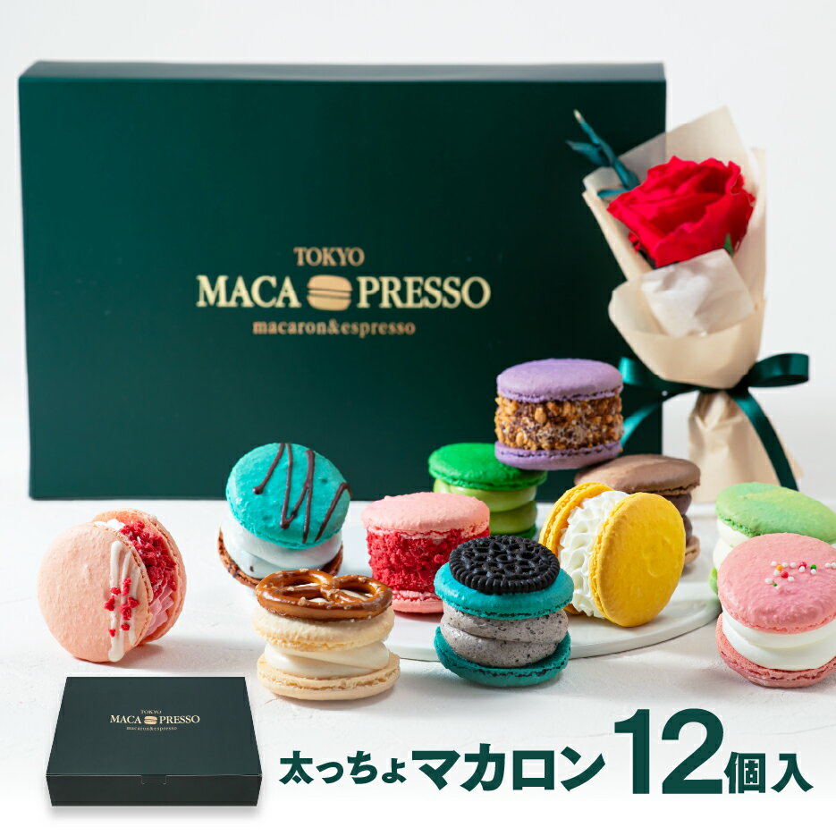 【母の日 花＆マカロン】遅れてごめん オールスター12個セット マカロン トゥンカロン マカプレッソ MACAPRESSO 太っちょマカロン お返し お菓子 ギフト スイーツ 内祝い 洋菓子 母の日 ラッピング ギフトカード 卒業式 ひな祭り 春 花 ギフト 誕生日 プレゼント お花 バラ