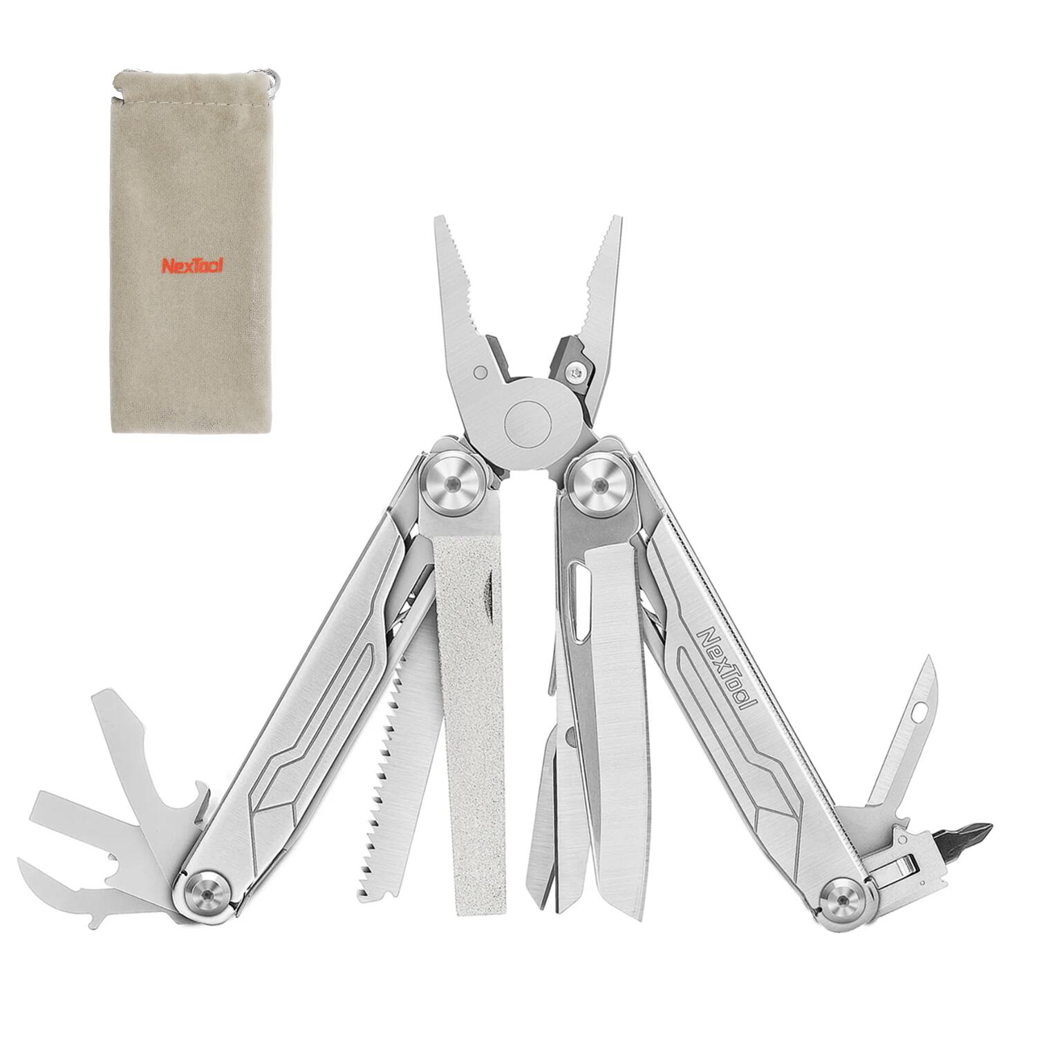 NexTool Flagship Captain マルチツール 19 in 1 ステンレス製 安全ロック付き ハサミ 缶切り ドライバー ノコギリ フラッグシッ...