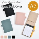 【月末セール★数量限定20%OFF】A7メモ帳カバー A7サイズ メモパッドカバー レザー 革 ペンホルダー 付き ノートカバー メモ メモ帳 付箋 カード 名...
