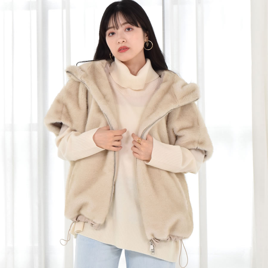 楽天市場】ミンク コート（カラーベージュ）（レディースファッション