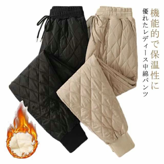 キルティング 洗える ジョガーパンツ ズボン ウエストゴム ロングパンツ 防寒 あったか 暖パンツ 秋冬 暖かい レディース パンツ(4)