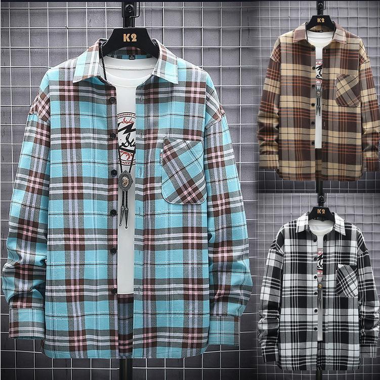 秋物 秋服 長袖 トップス チェックシャツ シャツ メンズ