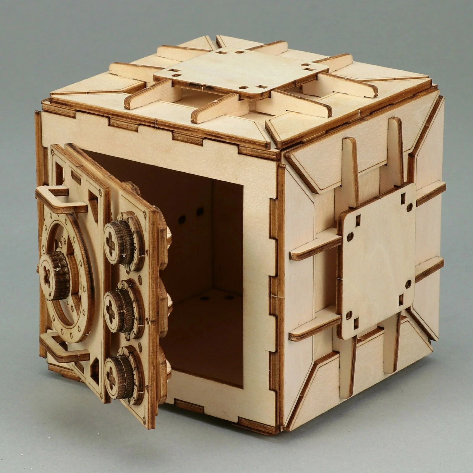 自由研究 自由工作 子ども 小学校 冬休み 工作セット 手作りキット 工作 クラフト 木製 ダイヤル式 金庫 貯金箱 小学生 夏休み