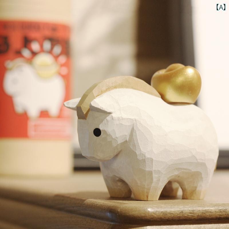 ナチュラ 北欧風 かわいい ラッキーアイテム 開運 縁起物 午年 干支 風水 スピリチュアル 卓上 小さい 木彫り 白木 彫刻 木製 馬