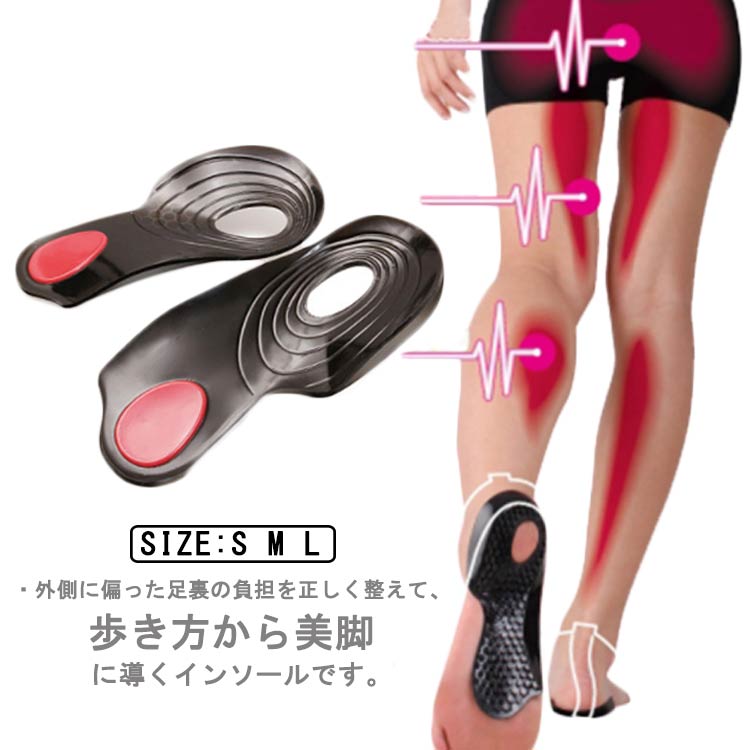 部 O脚対策 O脚矯正 歩行矯正 内もも 下半身 中敷き ダイエット 内転筋 インソール 送料無料 スリム ジェル ダイエットシューズ