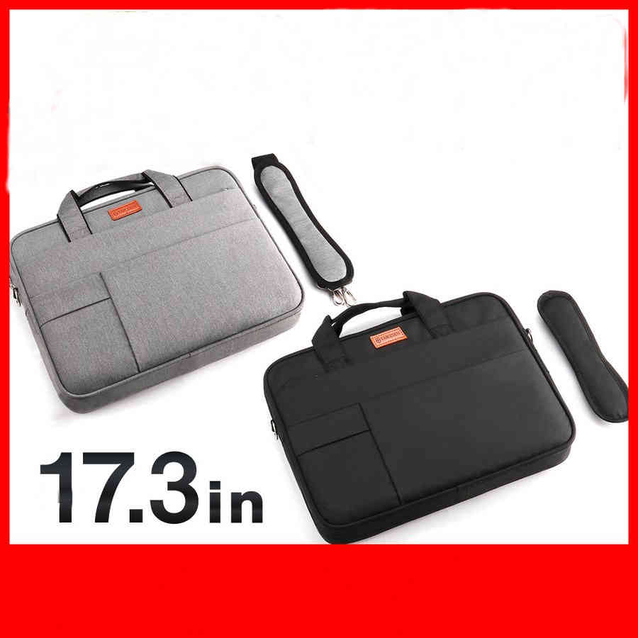 パソコ 防水 男女兼用 おしゃれ ノートパソコン ケース パソコンケース ハンドバッグタイプ 17.3インチ 多重ポケット版 PCバッグ