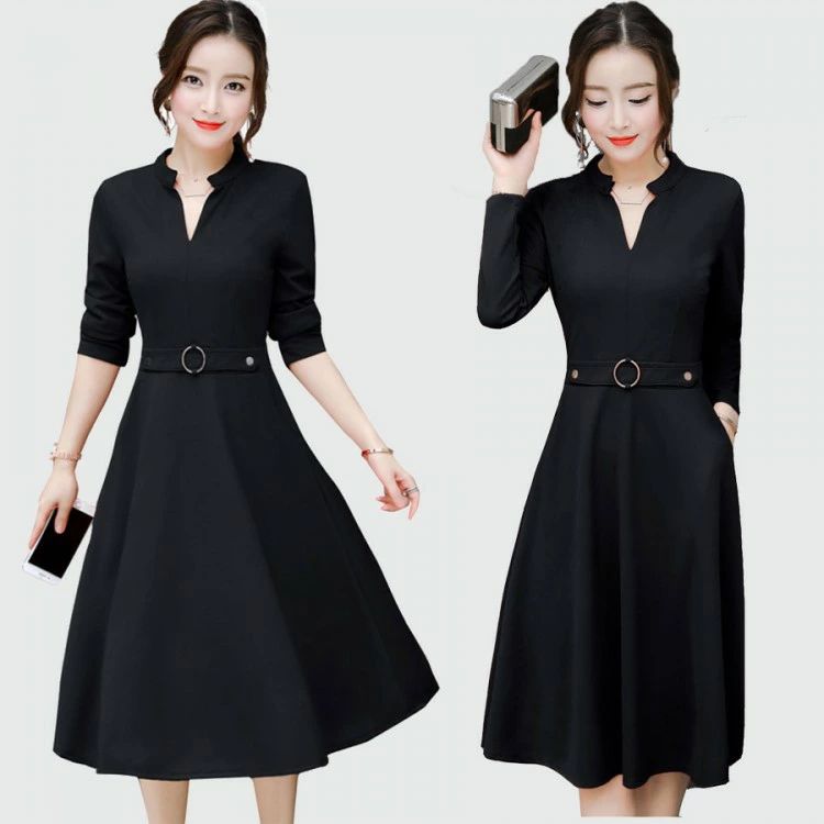 無地 立ち襟 スタンド 60代 50代 40代 30代 大きいサイズ ロングドレス パーティードレス きれいめ 冬 秋冬 結婚式 上品 大人 ワ