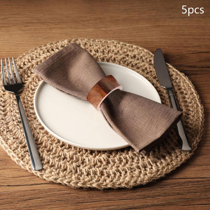 個のナプキンホルダーテーブルセッティングエレガントな装飾ナプキンリング木製結婚披露宴家族の集まり感謝祭