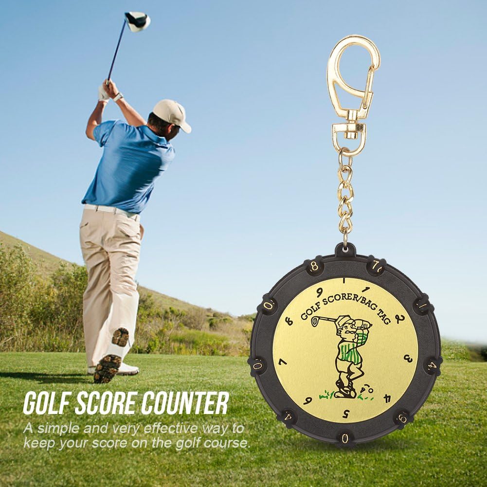 キーホルダーアクセサ 18ホールデザイン 簡単に取り付け 数字付き ゴルフストロークカウンター !】ゴルフスコアカウンター 5倍UP