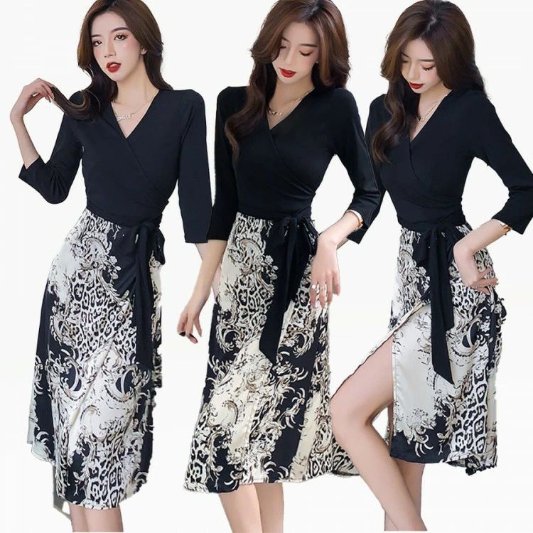 ドレス ラップ 袖あ パーティードレス 演奏会 セレモニー 結婚式 上品 大人 50代 40代 30代 フォーマル 長袖 ロング きれいめ 春