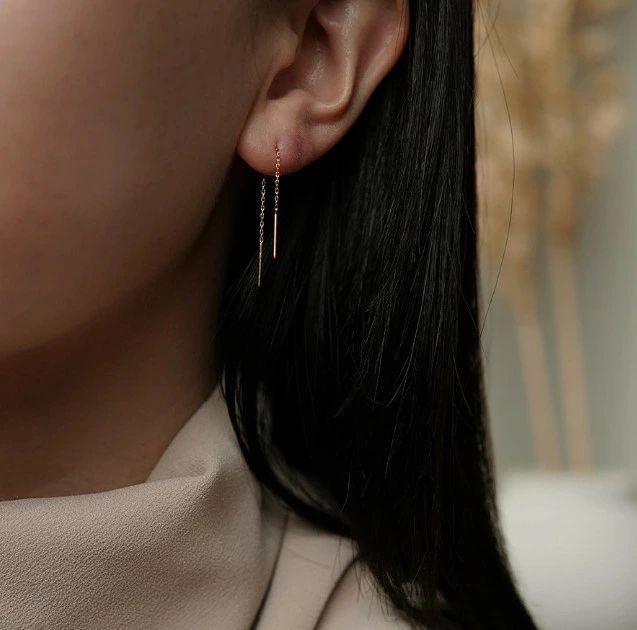 金属アレルギー対応 ピアス セカンドピアス ファーストピアス メンズピアス アメリカン あずき チェーン