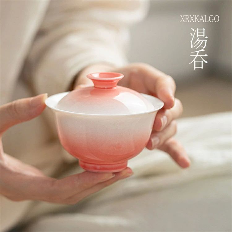 手 磁器 急須 お茶用品 グラデーション ゆかさい 皿 釉下彩 三才 二才 蓋付き茶碗 1個 湯呑み 150ml 湯のみ ポイント10倍!」湯呑