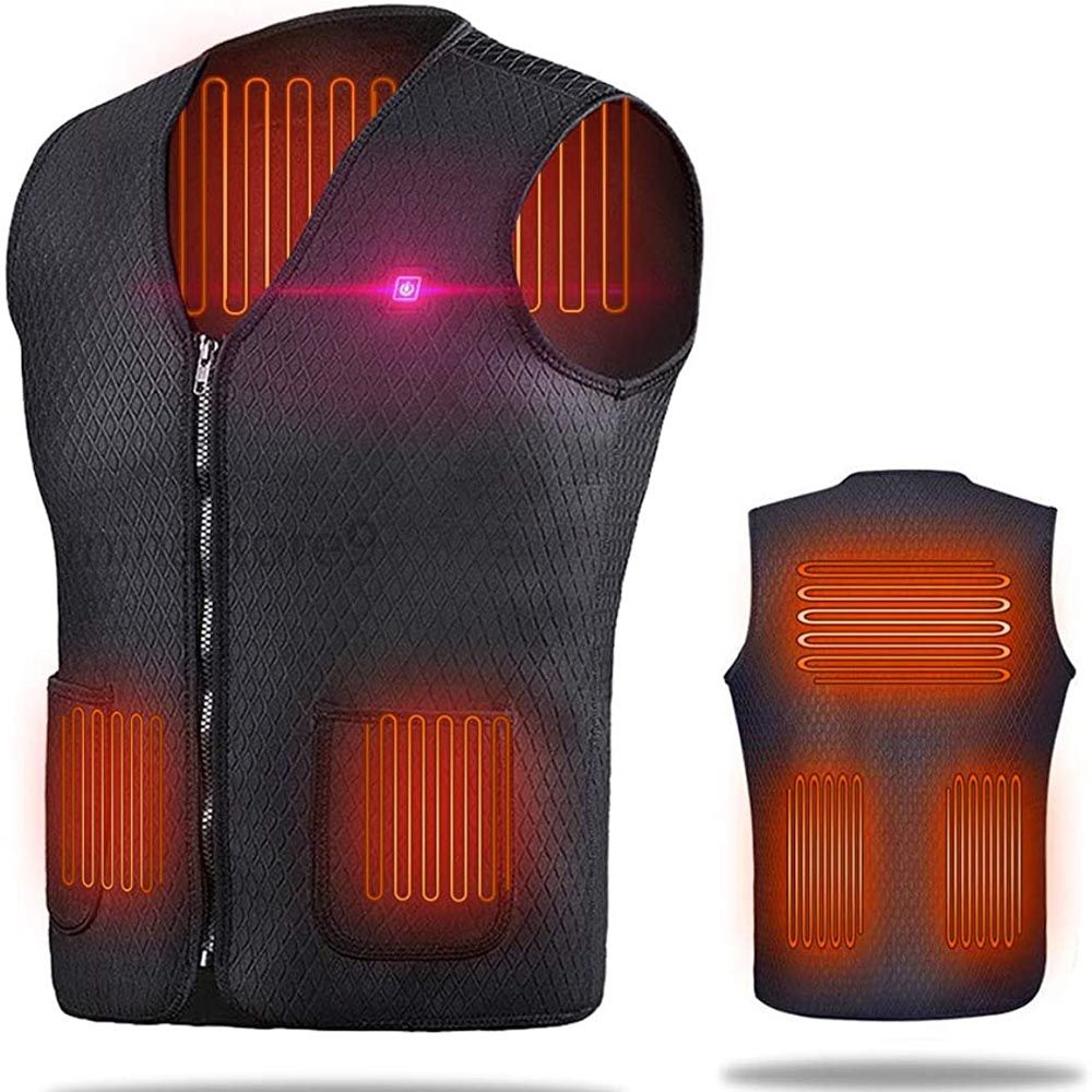 ベスト ヒーター 電熱 バイクウェア 電熱ジャケット ヒーター内蔵 USB充電式加熱ベスト ヒーターベスト 最新版 ヒートジャケット