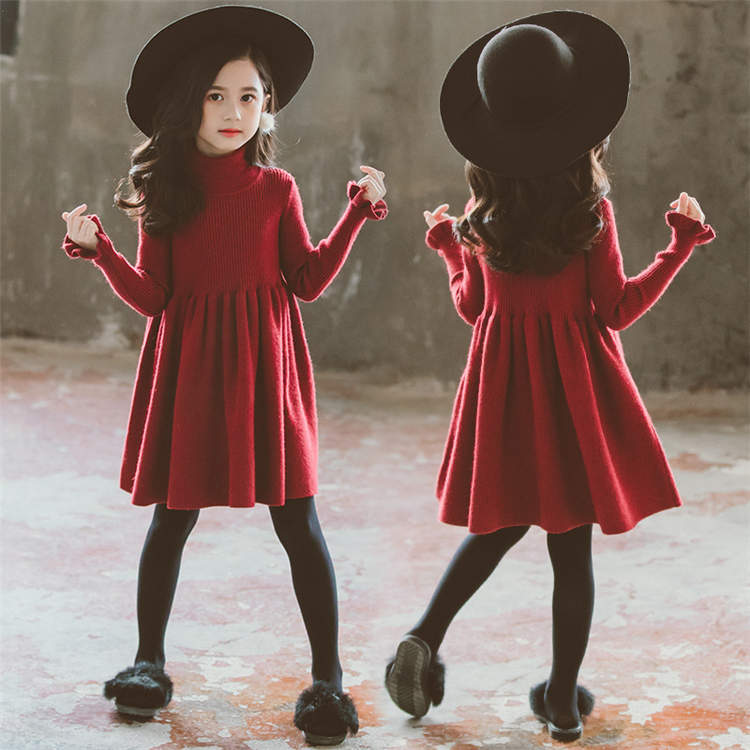 ガールズ 秋服 通学 無地 おしゃれ 韓国風 お嬢様風 女児 厚手 暖かい スカート 可愛い 小学生 卒業式 防風防