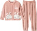 あっ 保温 厚手 寝間着 家着 キャラクター 可愛い もこもこ フランネル 上下セット ロングパンツ 長袖 レディース パジャマ 冬用