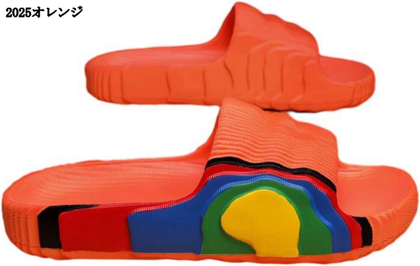 滑りにくい シャワーサンダル ルームシューズ 男性 子供用 レディース EVA 外履きスリッパ 虹 落書き ..