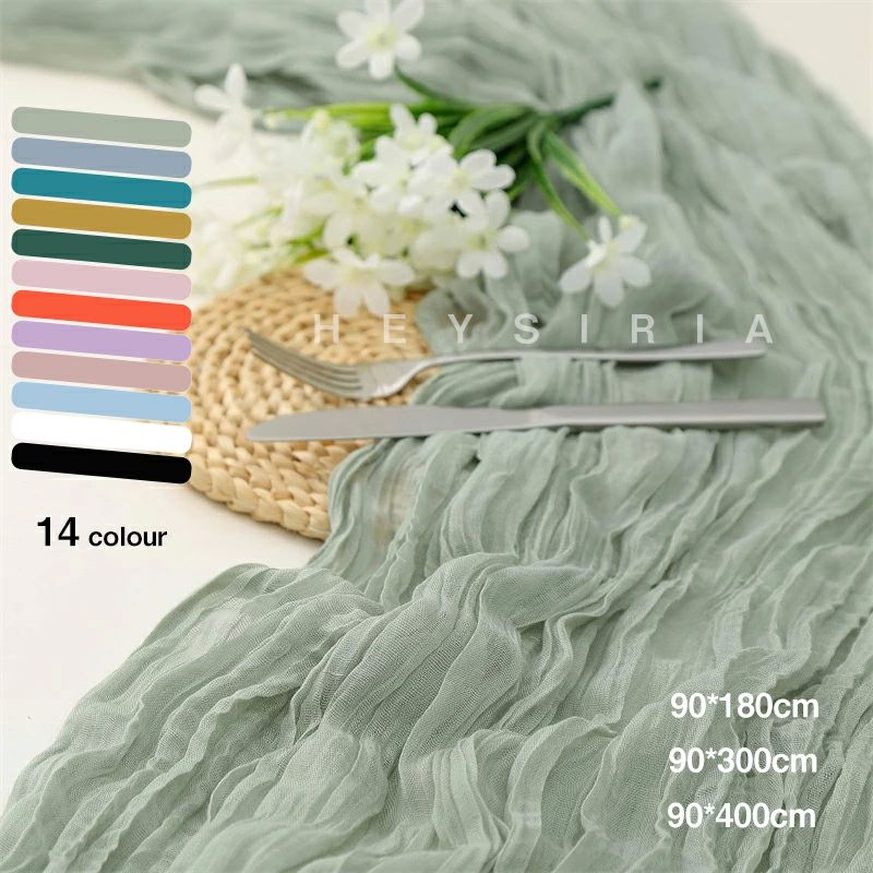 テーブル 真ん中 撮影用背景布 結婚式 お誕生日 90*300cm 90*180cm 中央 薄い テーブルクロス 飾り布 ..