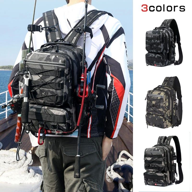 ロッドケ ツール収納袋 釣り竿 釣りロッド ポータブル 防水 大容量 多機能 フィッシングバッグ 防水 5way 釣り用バッグ リュック