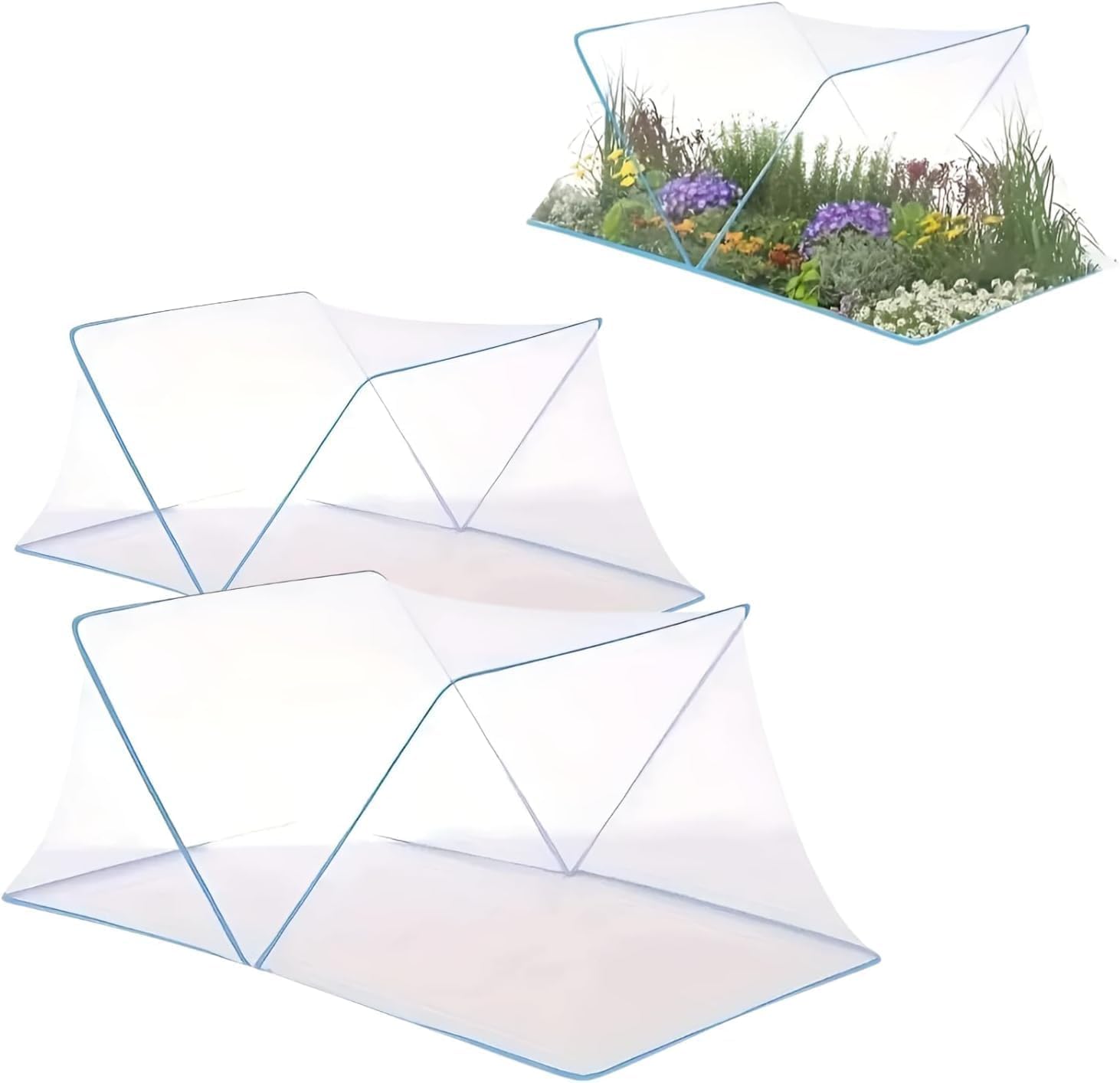 超耐久 花壇/果樹対応 野菜栽培 園芸用植物保護カバー 125×65×65cm 通気性 折りたたみ式 防鳥?防風 高密度メッシュ 家庭菜園