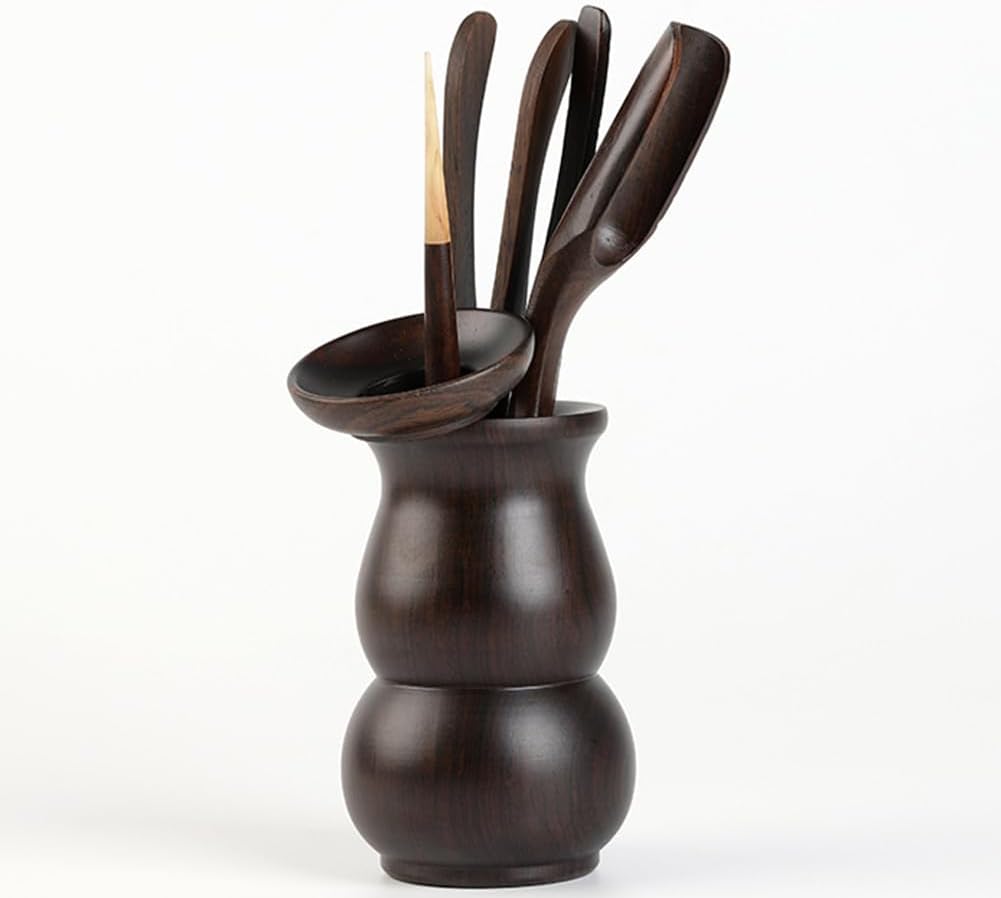 (C) 実用的 茶器セット 日本茶道 中国茶道 茶筒 茶挟 茶漏 茶針 茶匙 茶則 収納付き 六君子茶道具 お点前セット