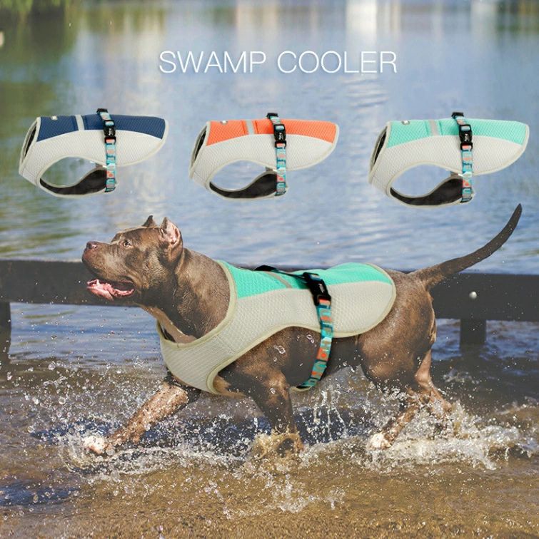 XL L 安全 安心 散歩 夜間 ストリップ 反射 物理 海 川 水 夏対策 夏服 中型犬 大型犬 冷感 冷却 服 夏..