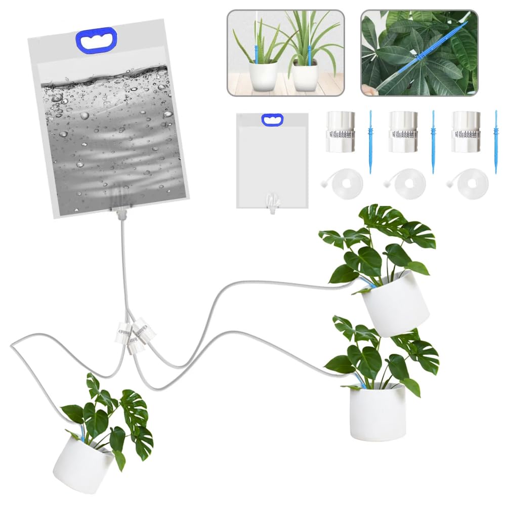 園芸 観葉植物 給水器 水遣り当番 水量調節可能 点滴灌漑 植物自動じょうろ 3つの水出口 5.2L 大容量 自動水やり器 水やり当番