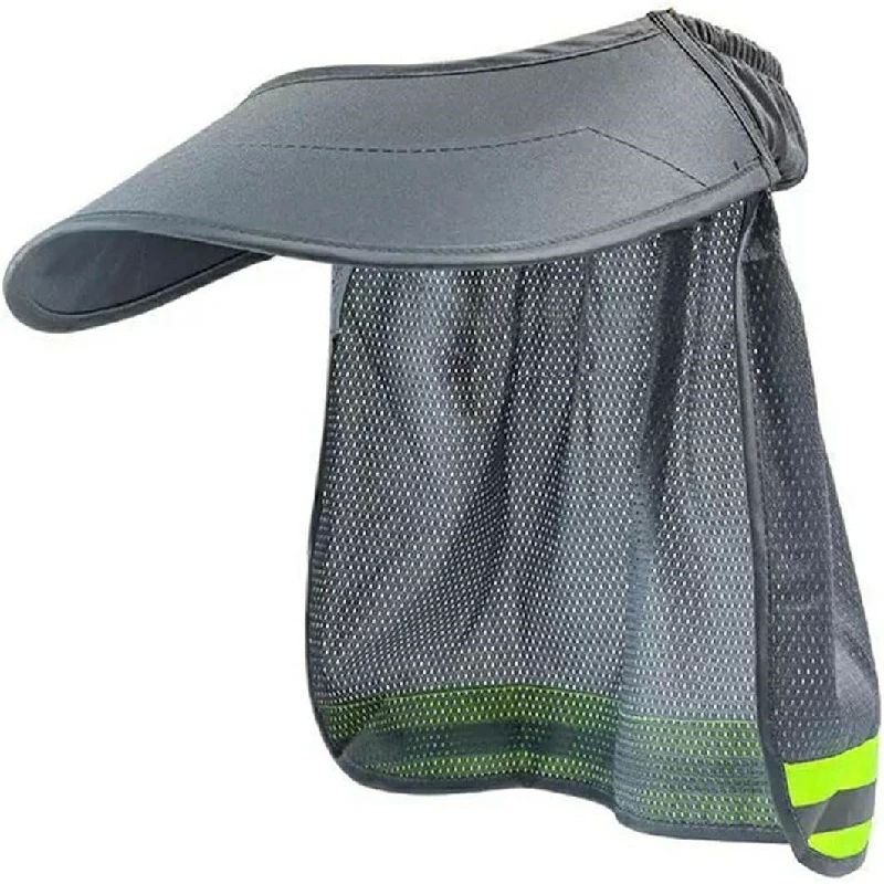 日焼け止 建築現場 帽子 遮熱 軽涼 屋外 ハードハット用サンシェード メッシュバイザー 折り畳み 日除..