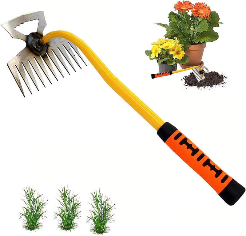 雑草 ブラシ 雑草 雑草ブラシ 雑草抜き ツール ガーデン 両用ハンド ステンレス鋼 2点セット 雑草抜き..