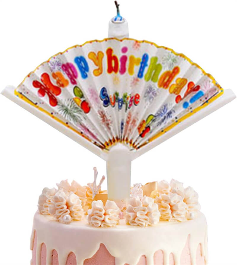 ケ 扇型のハッピーバースデーキャンドル 装飾 バースデーキャンドル ろうそく 15x1.7cm誕生日キャンドル 韓国 ケーキキャンドル