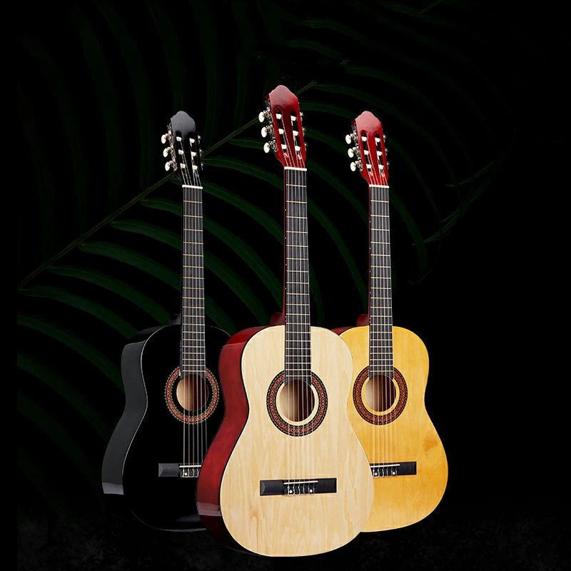 Classic Al Guitar - 樽型クラシックギター 初心者用アコースティックギター 心地よい感触 より良い安定した音質 光沢仕上げ クラシックギター 初心者
