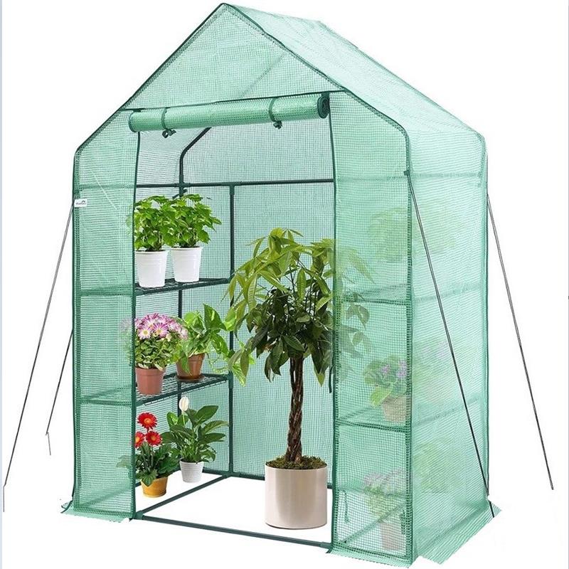 ビニールハウス ビニール温室 植物の温室 6段 家庭用 虫よけ PVC 保温 防水 花 野...