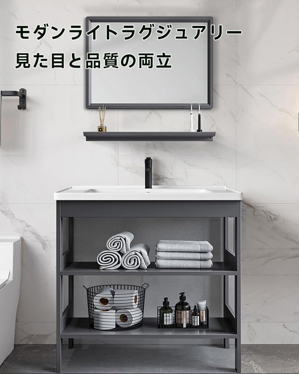洗面台 洗面ボウル 陶器洗面化粧台 手洗い器 独立洗面台 手洗い器 洗面所 収納 キ...