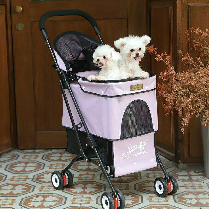 小型犬 犬 カート バギー 多頭 ペットカート ストッパー機能搭載 多頭 分離式 猫 ...