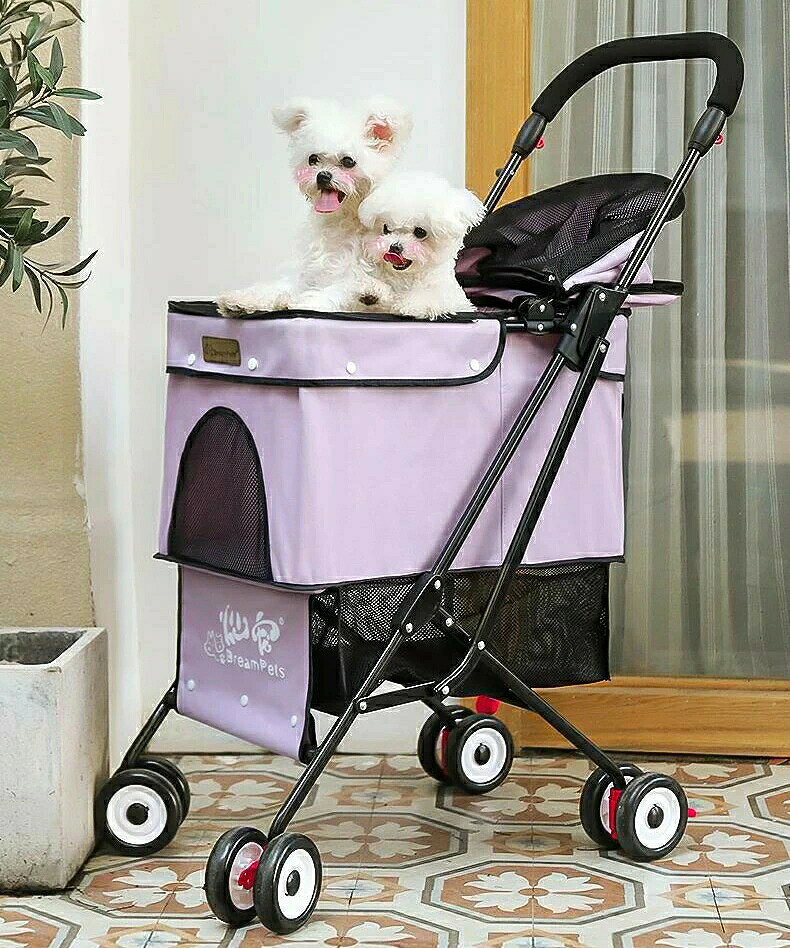 小型犬 犬 カート バギー 多頭 ペットカート ストッパー機能搭載 多頭 分離式 猫 ...
