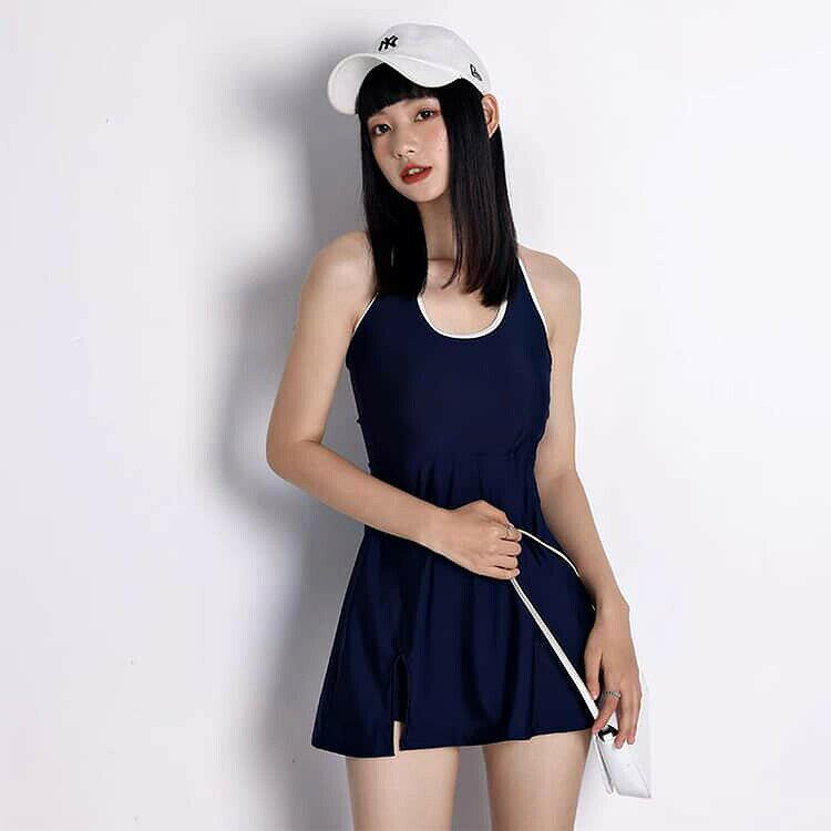 水着 体型カバー 女性 可愛い ワンピース キャミワンピース パッド付き ホルターネ...
