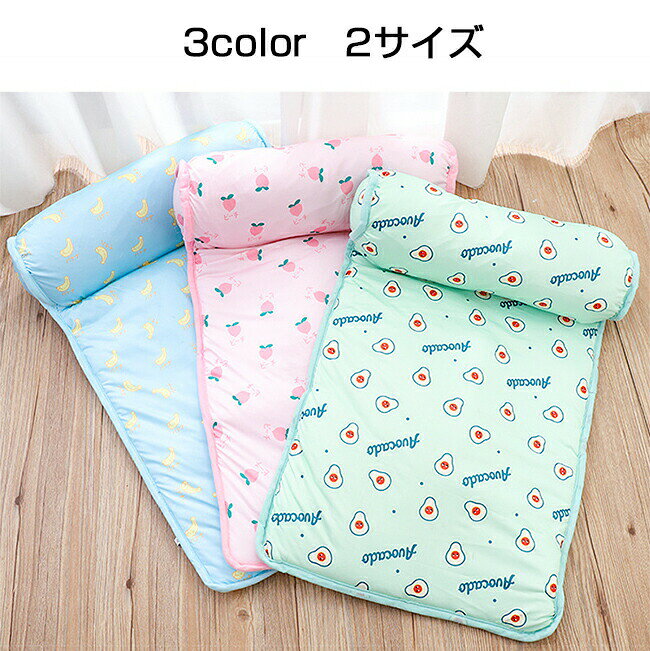 hayashopのクールマット 枕付き ひんやり 60×40cm クッション 犬猫用 ペットマット 夏用 柔らかいり 接触冷感 冷感マット 夏 暑さ対策 熱中症防止 犬 猫 寝床 ゲージ内 室内 ペット用品 犬用 猫用 いぬ ねこ うさぎ 子犬 小型犬 ぐっすり眠れる｜アングル3