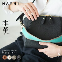 【池田真子×HAYNIコラボ】ショルダーバッグ レディース カラーストラップ付 斜めが...