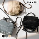 HAYNI バッグ レディース 本革ハンドル チェック柄ステッチ ショルダーバッグ【Stitchpom ステッチポム】ハンドバッグ ボストンバッグ 斜めがけ 大人 本革 軽量 軽め 小さめ 上品 きれいめ 起毛素材 シンプル バッグ ブランド HAYNI ヘイニ