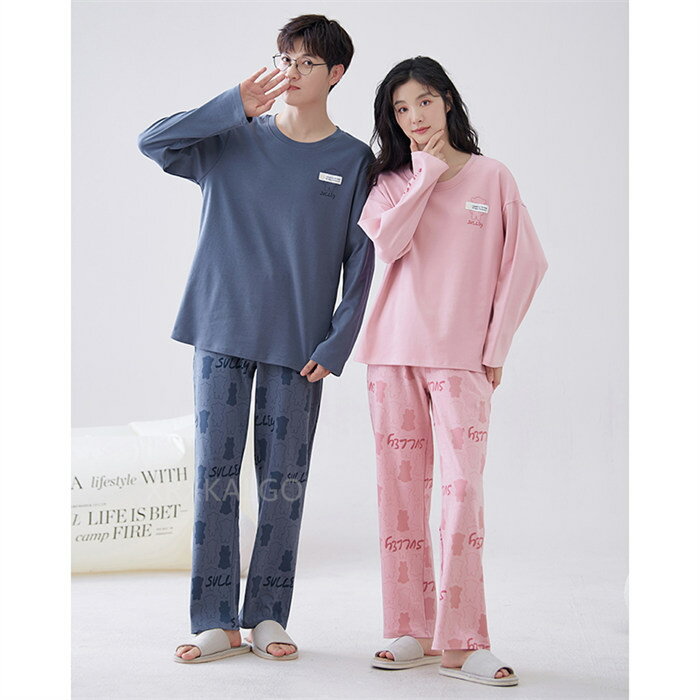 ペア パジャマ 長袖 春秋 夏 メンズ ルームウェア 外出 レディース 綿 ペアパジャマ ギフト カップル 綿100% 結婚祝い プレゼント