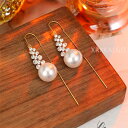 【時間限定全品10%OFF】ピアス レディース アクセサリー ロング ゴールド色 長い 揺れる ジルコン 花 パール 小顔効果 揺れる ギフト クリスマス プレゼント 母の日 結婚式 オケージョン お呼ばれ パーティー 大ぶり 華やか 和服 浴衣 花 金 金属アレルギー対応