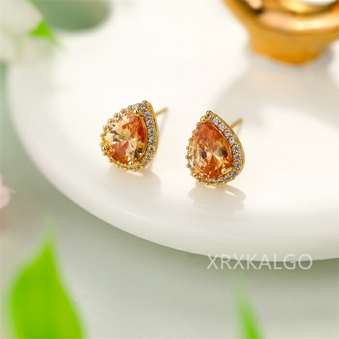 ピアス イヤリング アクセサリー レディース オレンジ パープルジルコン ゴールド ギフト クリスマス プレゼント 母の日 結婚式 オケージョン お呼ばれ パーティー 大ぶり 華やか 和服 浴衣 花 金 金属アレルギー対応 パール