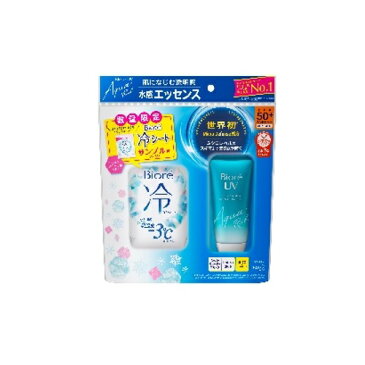 ビオレ UV アクアリッチ ウォータリーエッセンス SPF50+ 冷シート試供品付き　【50g】(花王)