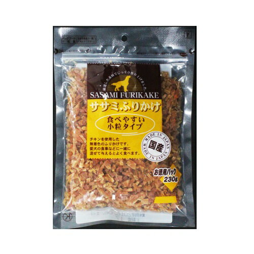 内容量230g商品説明チキンを使用した、無着色の愛犬用ふりかけです。食欲のないわんちゃんや、ドライフードをなかなか食べないわんちゃんに大好評です。発売販売元本製品内容についてのお問い合わせは 、お買い求めのお店 、または下記にお願い申しあげます。九州ペットフード（株）〒811-0123福岡県粕屋郡新宮町上府北4丁目6番1号電話番号 092-941-5588メーカー名九州ペットフード広告文責株式会社コクミンTEL 06-6671-0315区分ペットフード/日本製