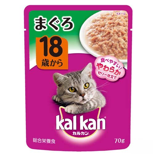 カルカンパウチ　18歳からまぐろ　【70g】(マースジャパンリミテッド)【ペットフード/キャットフード】