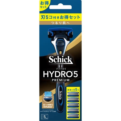 Schick(シック) ハイドロ5 プレミアム つるり肌へ コンボパック ホルダー スキンガード付 5枚刃 【本体(刃付き)+替刃4コ】(シック) Schick(シック) ハイドロ5 プレミアム つるり肌へ コンボパック ホルダー スキンガード付 5枚刃 【本体(刃付き)+替刃4コ】(シック)